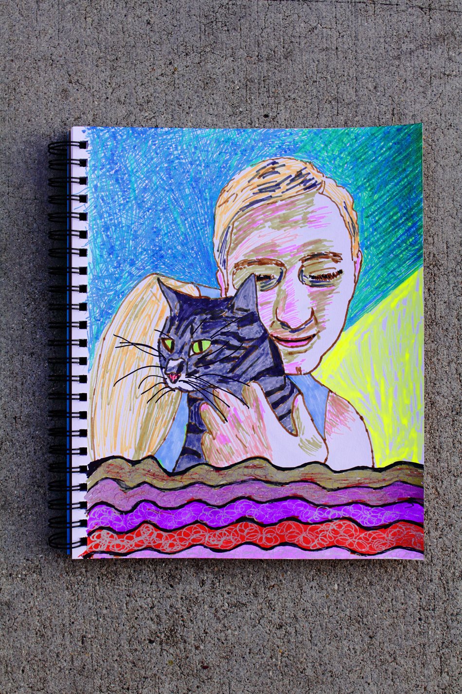 Alec-and-Cat-by-Robert-McAtee-Permanent-Marker-Portrait