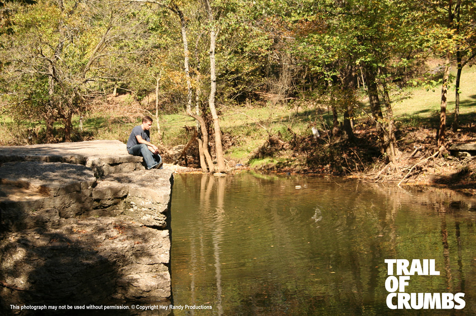 Trail of Crumbs, Robert McAtee on location in Louisville, KY Big Rock Cherokee Park